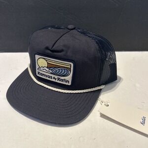 Katin KANVAS BY KATIN Navy Blue Snapback Rope Trucker Hat Patch Adjustable OSFA